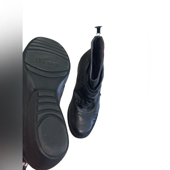 Dansko Arisa Black Ankle Boots Back Zip Casual Comfort Booties Size 41 US 10.5 - Picture 4 of 6